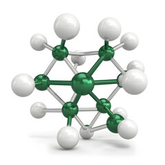 Obraz premium Sodium chloride molecular structure diagram
