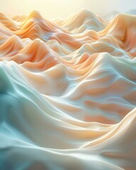 Obraz premium Abstract landscape with soft, flowing lines. AI.