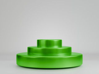 Glowing Green Podium with Sparkling Lights