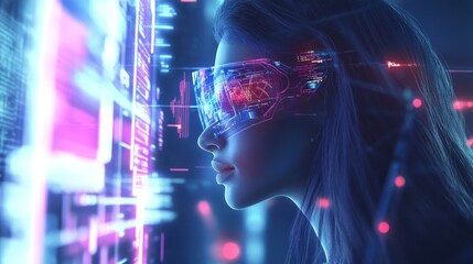 Woman in Virtual Reality