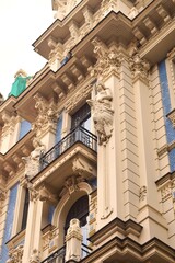 The jugendstil architecture in Riga, Latvia