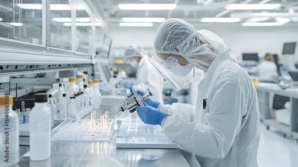 Poster technician utilizing advanced precision tools and equipment to thoroughly test and analyze the of bi