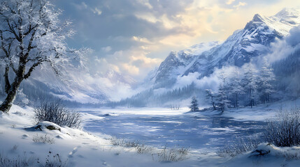 Obraz premium snow landscape