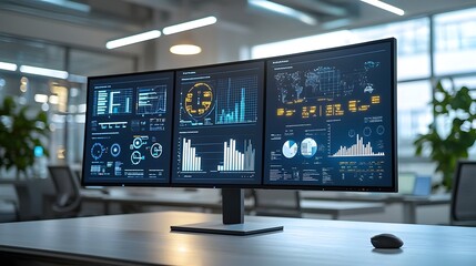 Futuristic control room filled with glowing monitors displaying real time fuel processing metrics and data a modern technological hub for monitoring and optimizing industrial systems and workflows