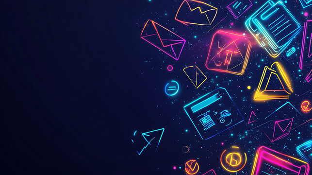 dynamic back to school background with a burst of colorful geometric shapes and symbols representing different academic subjects 