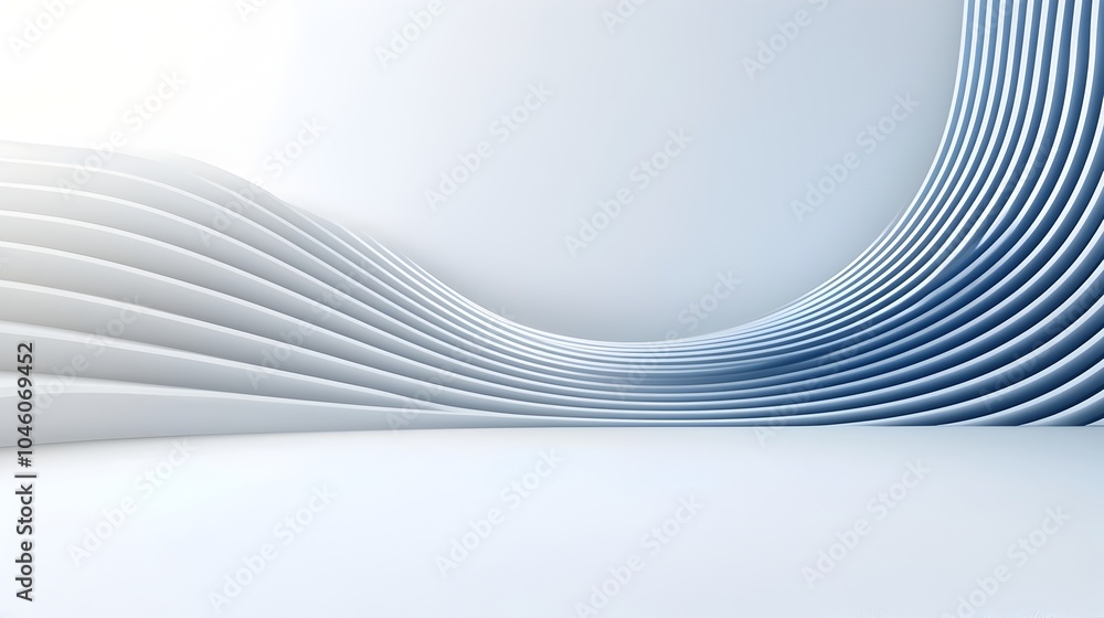 Poster Elegant abstract background with interwoven curved lines and subtle gradient transitions creating a serene and dynamic minimalist composition with a sense of fluid motion and visual harmony