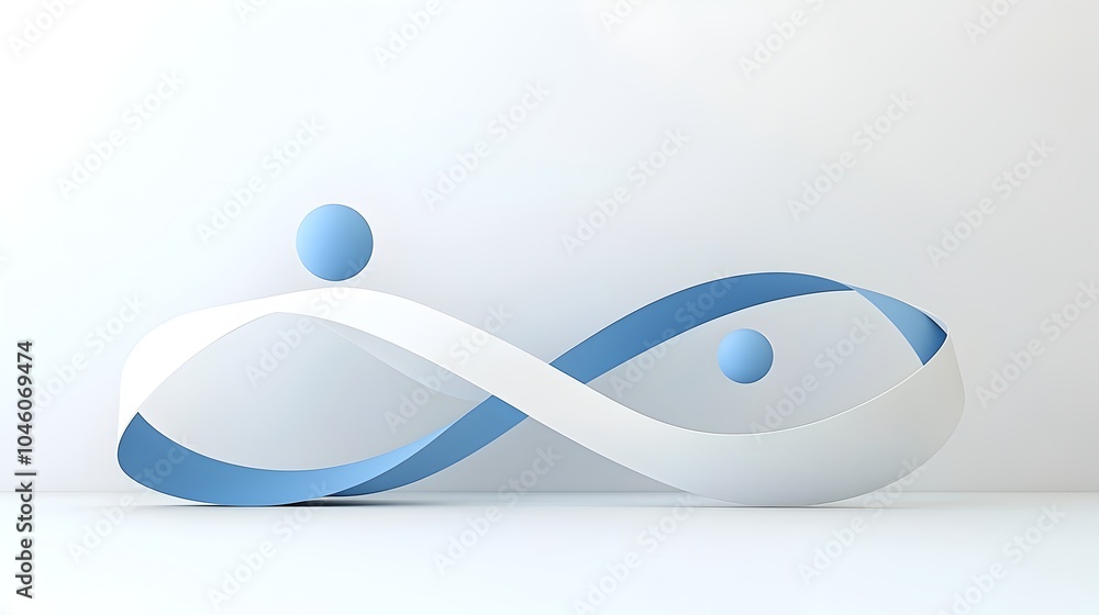 Poster Elegant Abstract Design with Interlaced Curved Lines and Soft Gradient Transitions Evoking Fluidity and Motion within a Minimalist Composition