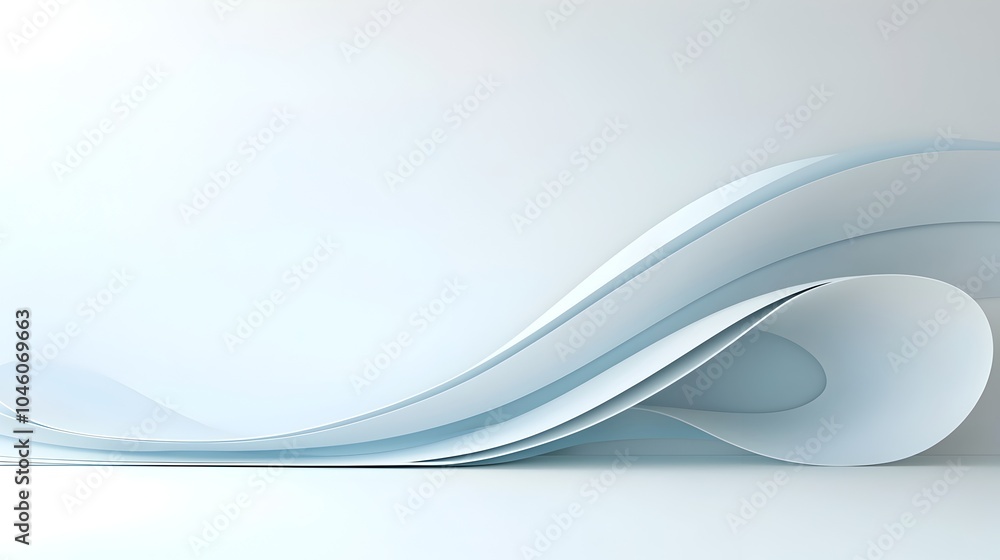 Poster Minimalist Abstract Background with Soft Flowing Gradient Shades Evoking Movement and Simplicity in Design