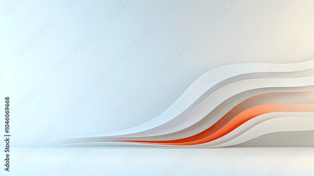 Leinwandbilder elegant minimalist abstract background with soft flowing gradient shades and delicate dynamic lines 