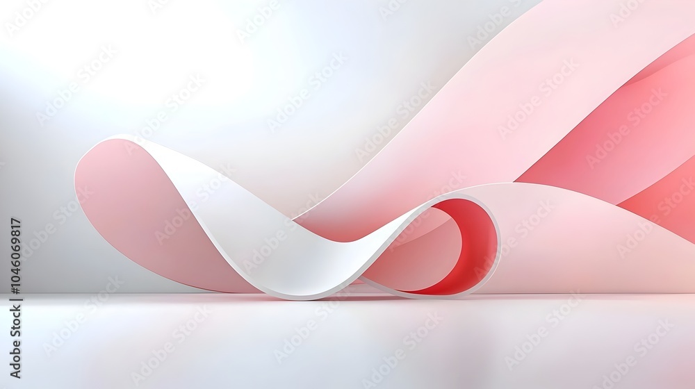 Poster Smooth flowing curved lines and soft gradients seamlessly merging to create a minimalist abstract design that reflects a sense of fluidity modern simplicity and elegant sophistication