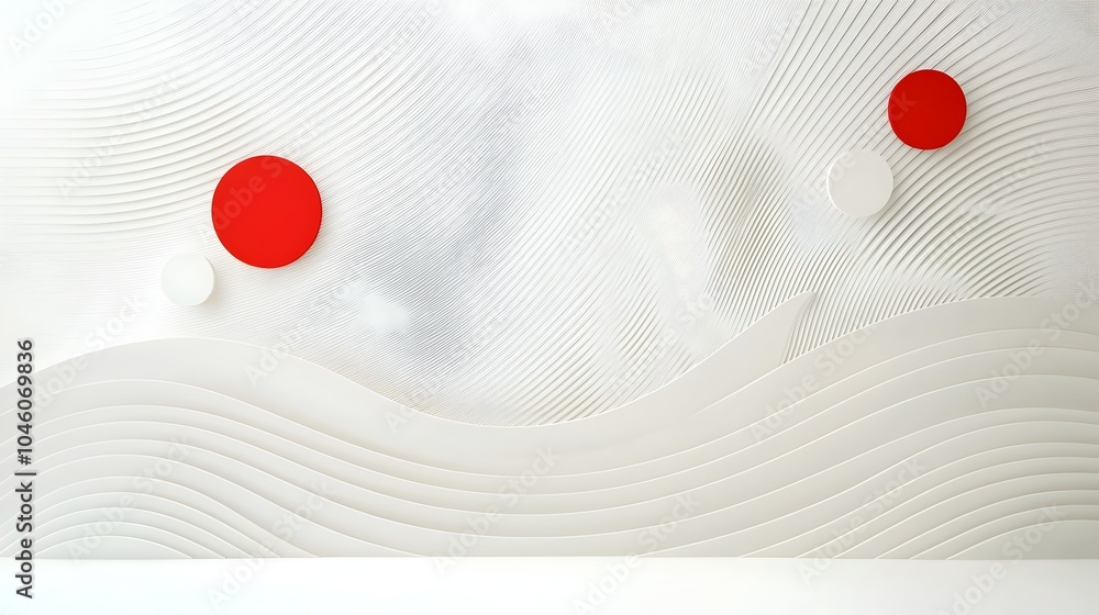 Poster smooth curved lines seamlessly blending with soft gradients producing an abstract minimalist design 