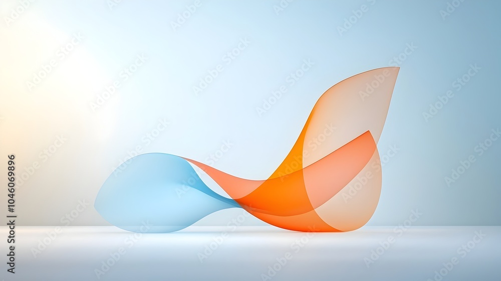 Poster Fluid abstract curves combined with gradient hues create a minimalist modern and elegant backdrop showcasing motion and contemporary visual aesthetics