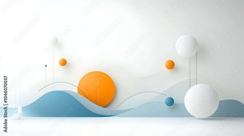 Poster Minimalist abstract design featuring fluid curves and gradient layers that evoke a sense of smooth motion and modern simplicity creating a visually striking and aesthetically pleasing composition