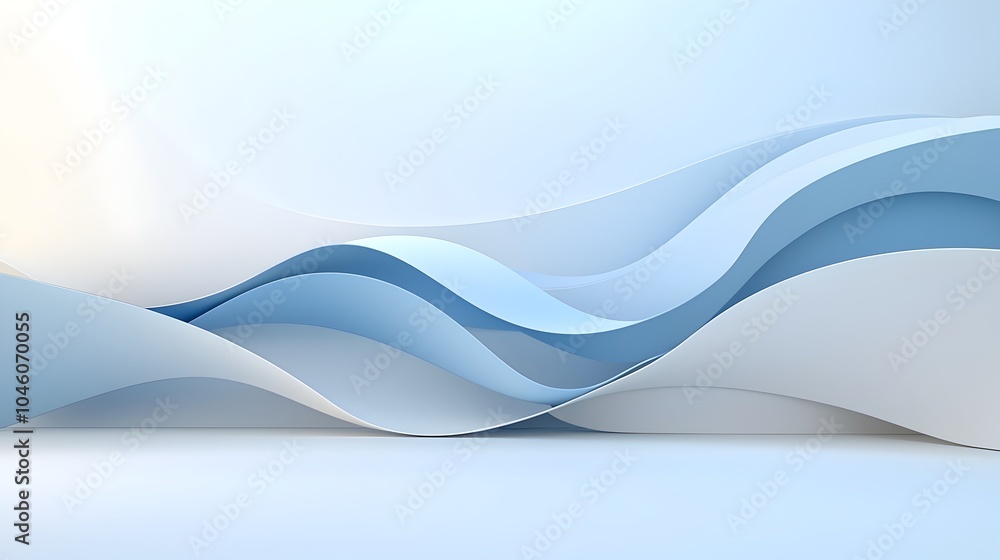 Leinwandbilder minimalist abstract design featuring fluid curves and gradient layers that evoke a sense of smooth m