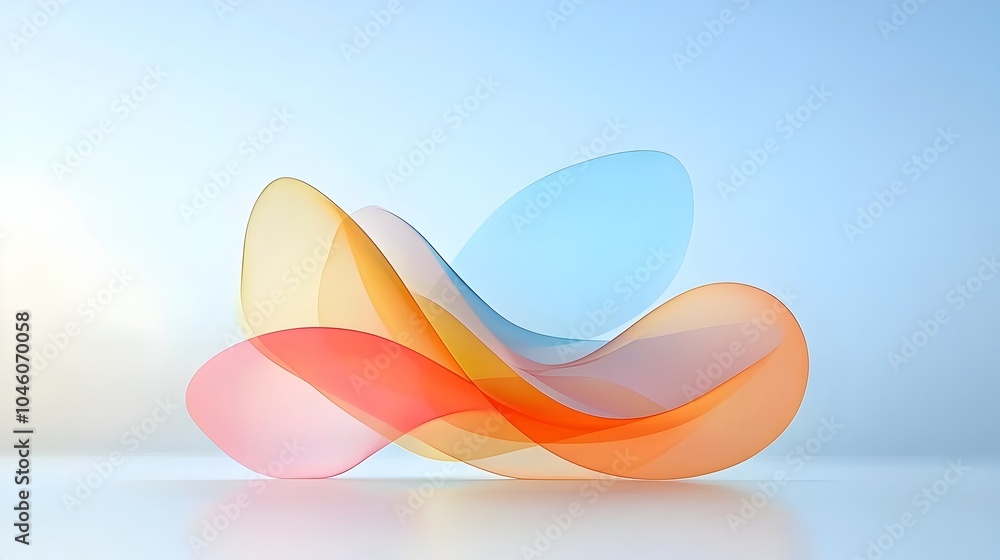Poster Minimalist abstract design with fluid curves and gradient layers evoking smooth motion and modern simplicity  Elegant stylish and sleek digital with a contemporary dynamic feel