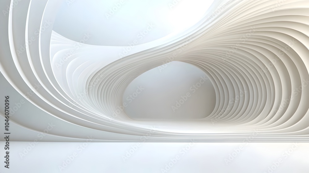 Aufkleber Fluid curves and soft gradient shades create a seamless abstract minimalist backdrop embodying motion and modern elegance  This digital artwork evokes a sense of refinement balance