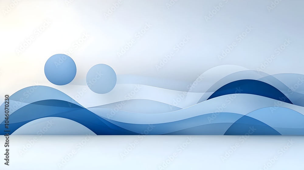 Poster Seamless abstract background with graceful arcs blending into soft gradient layers capturing a sense of motion and movement in a sleek minimalist design