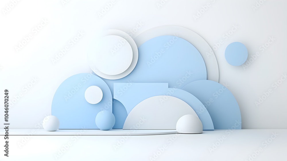 Leinwandbilder Flowing arcs and subtle gradients seamlessly merge to create a minimalist abstract background invoking a sense of motion and modern simplicity