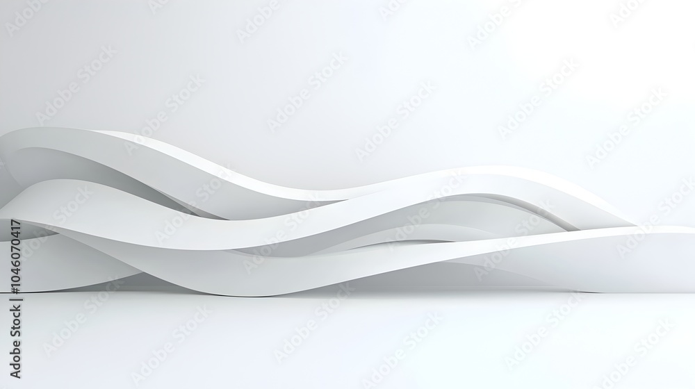Poster Elegant Minimalist Abstract Background Featuring Flowing Arcs and Seamlessly Blended Gradients that Evoke a Sense of Harmony and Motion