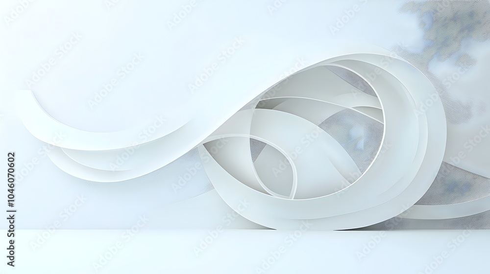 Poster Captivating abstract background featuring fluid gradient layers that blend seamlessly creating a mesmerizing and minimalist design with graceful arcs and a sense of elegant simplicity