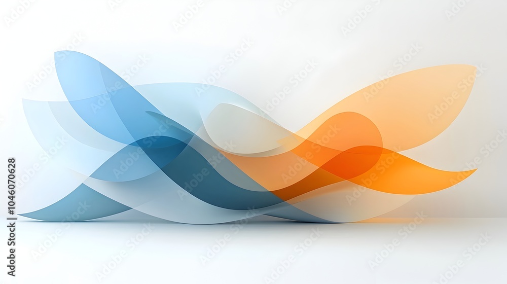 Poster Ethereal Abstract Background with Flowing Gradient Layers and Soft Arcs Forming Elegant Minimalist Design  Seamless Soothing and Visually Captivating Digital Composition