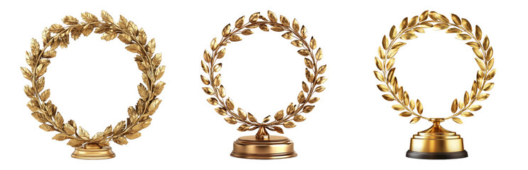 PNG Golden Laurel Awards for Achievement or Recognition Isolated on Transparent Background