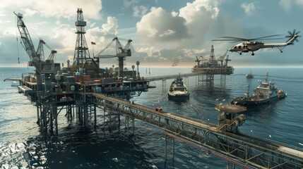 Offshore Oil Rig Platform