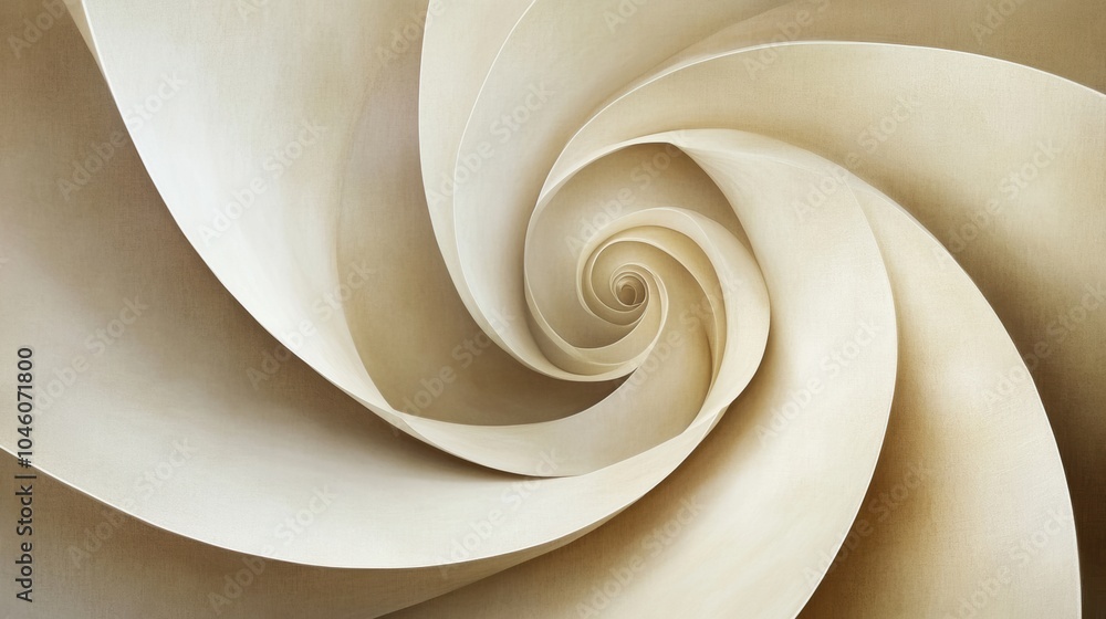 Poster the composition features swirling shapes resembling tea swirls in earthy tones, creating an abstract