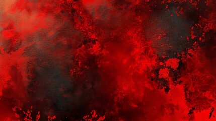 abstract red background with watercolor splashes