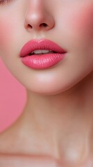Fototapeta premium Close-Up of Perfectly Glossy Lips