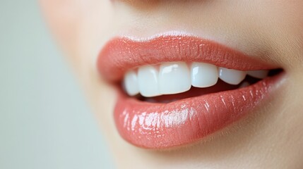 Fototapeta premium Close-up of Healthy Lips and Smile