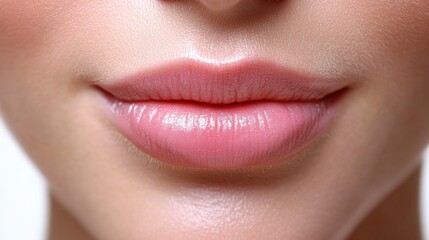 Close-Up of Perfectly Glossy Lips