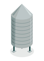 Silo building. Simple flat illustration.