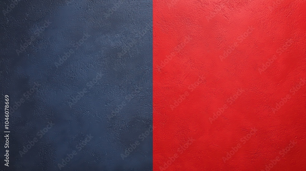 Poster a split color background featuring deep blue on the left and vibrant red on the right for creative d