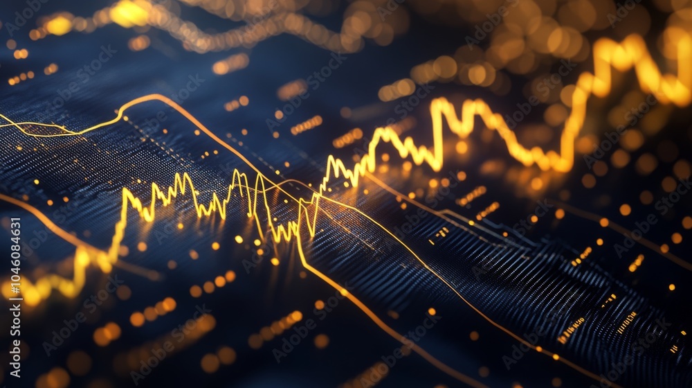 Poster abstract financial data visualization and analysis