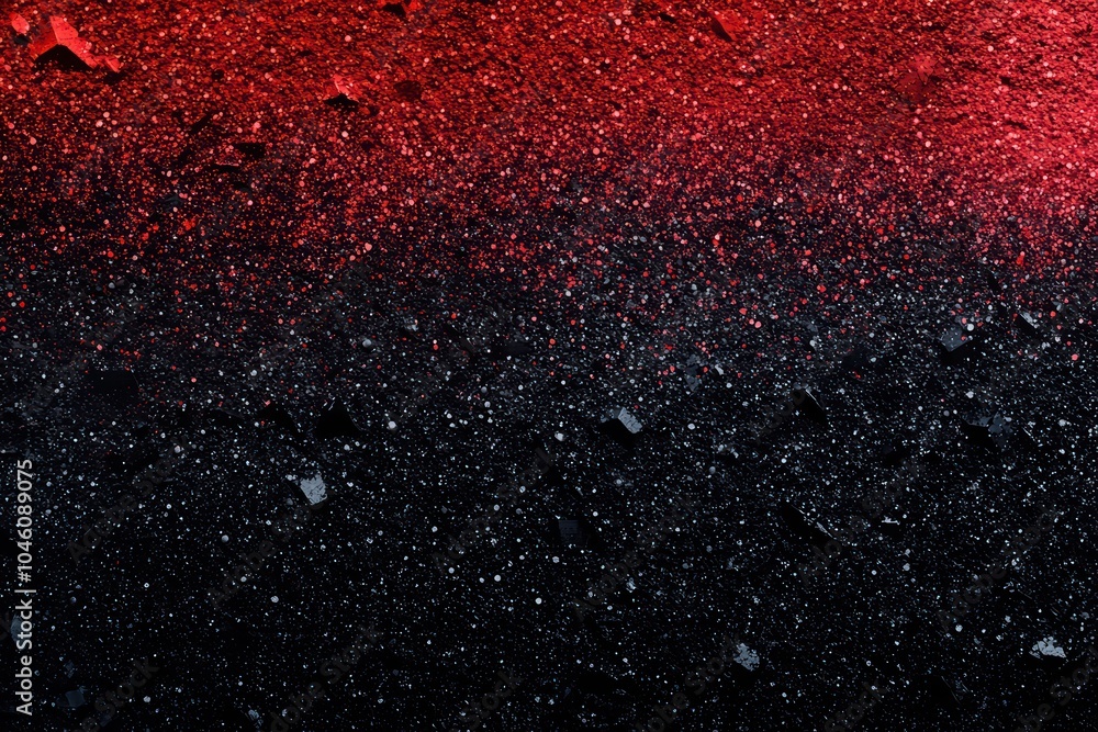 Poster textured surface with a gradient of red to black, ideal for backgrounds or abstract design purposes.