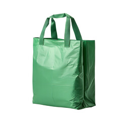 Green reusable shopping bag with sturdy handles for eco-friendly grocery shopping and everyday use. Durable and spacious design.