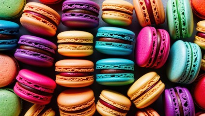 colorful macaroons