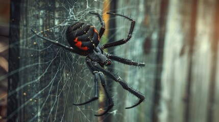 Black Widow Spider in Web