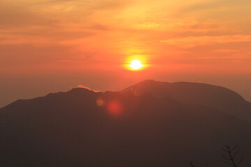 sunrise in the mountains