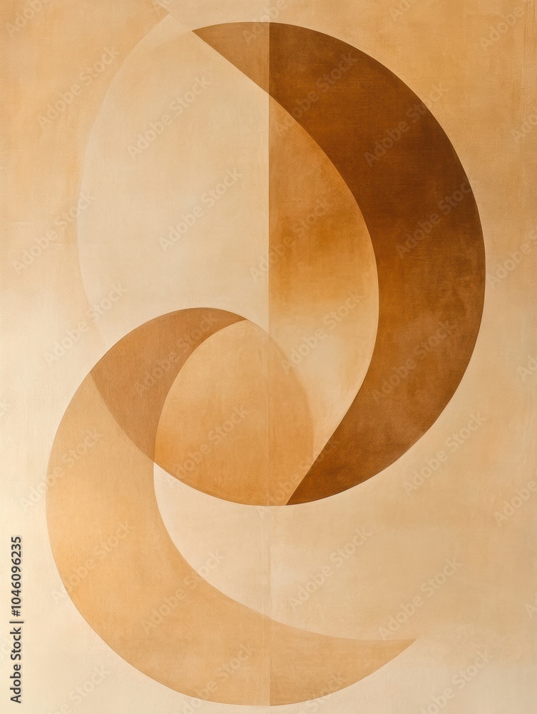 Poster delicate swirls reminiscent of tea blend seamlessly into soft natural tones, offering a calming and 