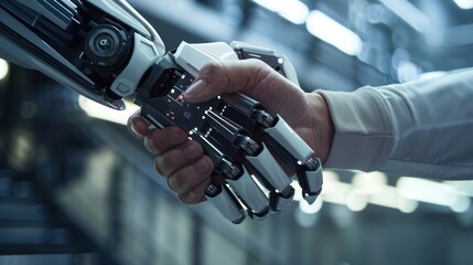 Human and Robot Handshake