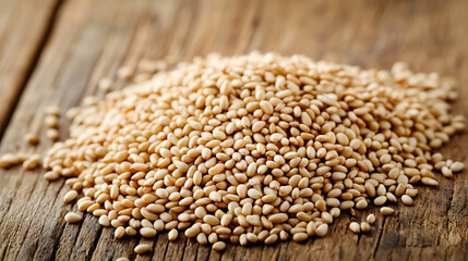 Obraz premium sesame isolated on a wooden table