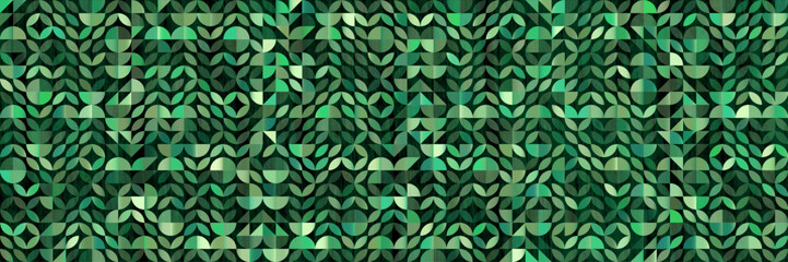 Emerald Mosaic: A Geometric Nature Design