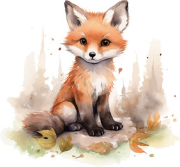 Fototapeta premium red fox isolated on white