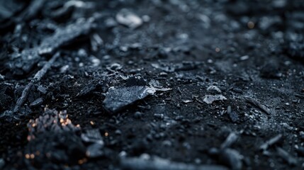 Close-up of Embers and Ash
