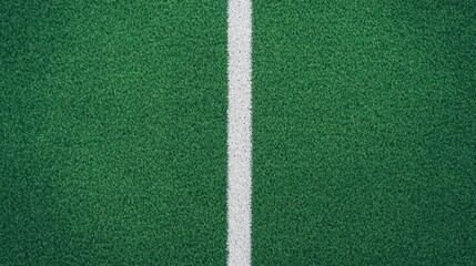 Close up of a White Line on Artificial Grass, Representing Boundaries and Limits