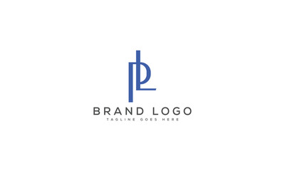 letter pl logo design vector template design for brand.
