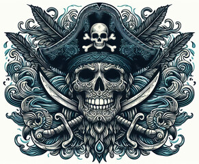 TRIBAL TATOO トライバル タトゥ 刺青 和柄 ドクロ 海賊 インディアン