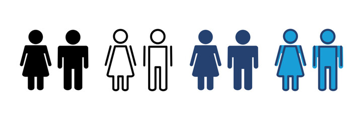 Man and woman icon vector. male and female symbol